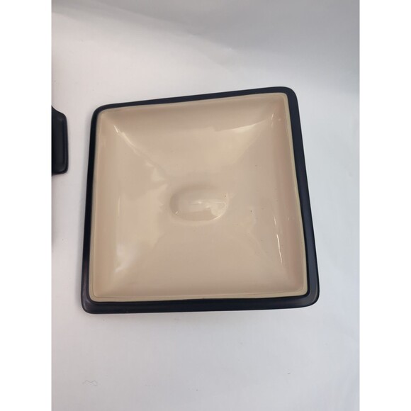 Le Creuset Square Stoneware Casserole with Lid Blue 15-29 9x9x2.5 - Picture 6 of 7